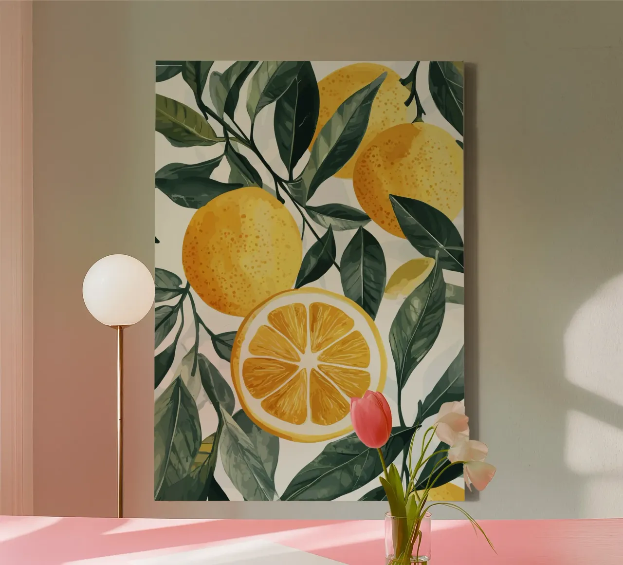 Jardín de limones en una composición soleada lienzo de pixelbull - medieval art and more