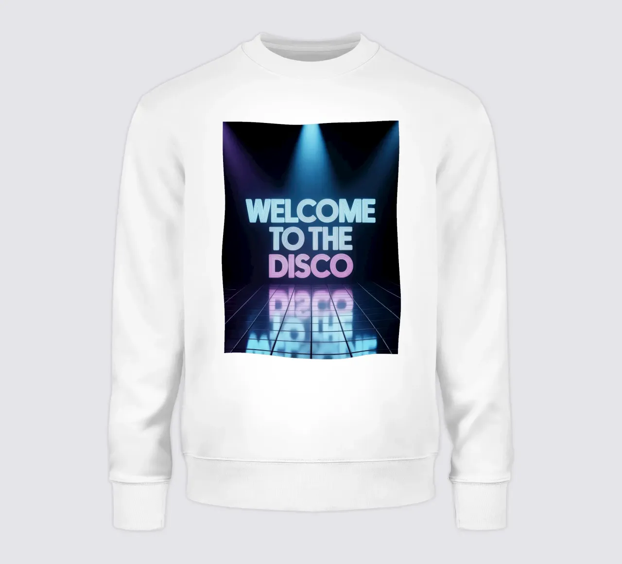 Welcome to the Disco - Poster al neon in stile retrò felpa da RB-Quotes