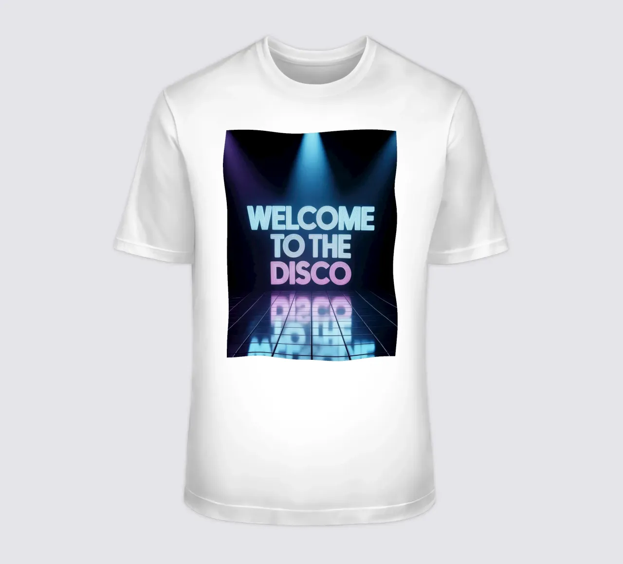 Welcome to the Disco - Poster al neon in stile retrò t-shirt da RB-Quotes
