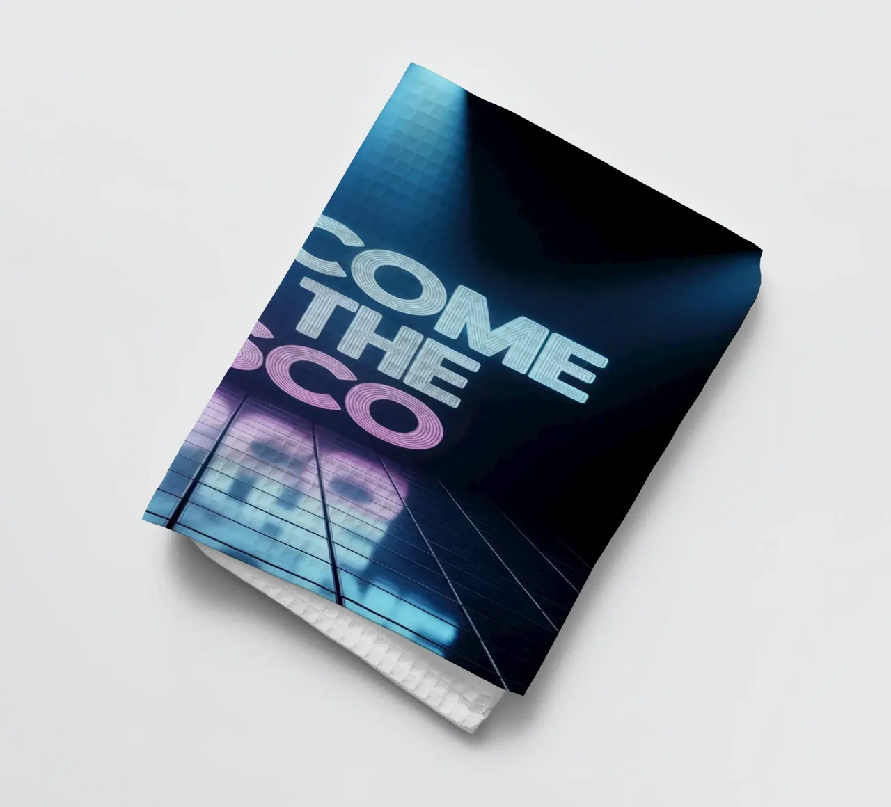 Welcome to the Disco - Poster al neon in stile retrò canovaccio da cucina da RB-Quotes
