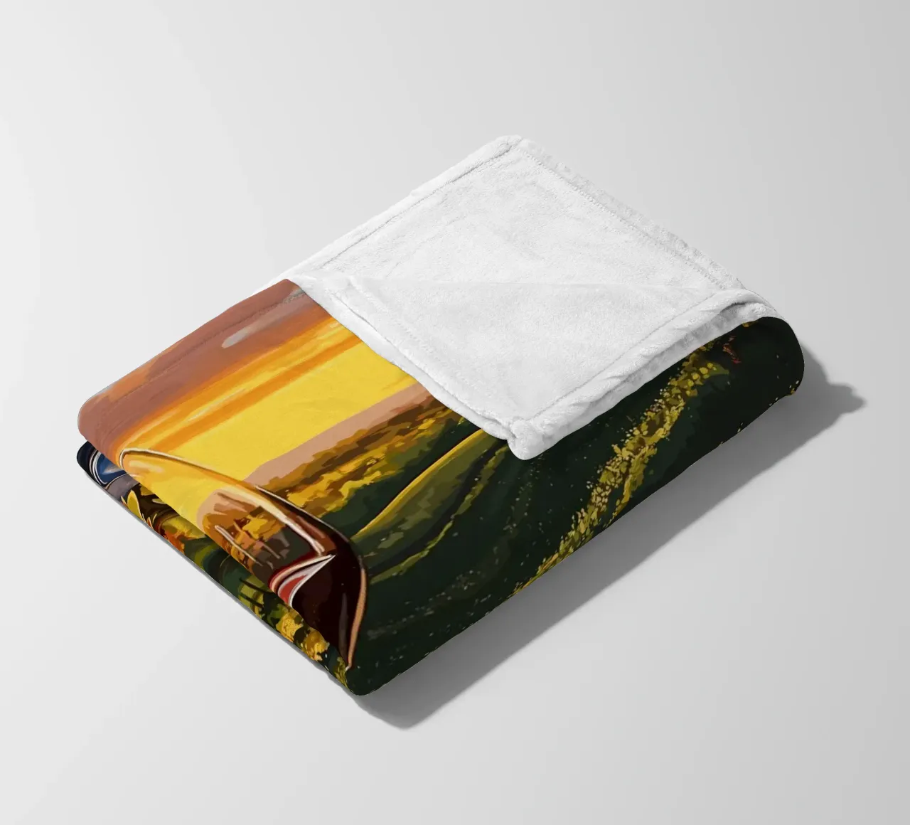 Red wine at sunset in the vines fleece blanket by pixelbull - medieval art and more