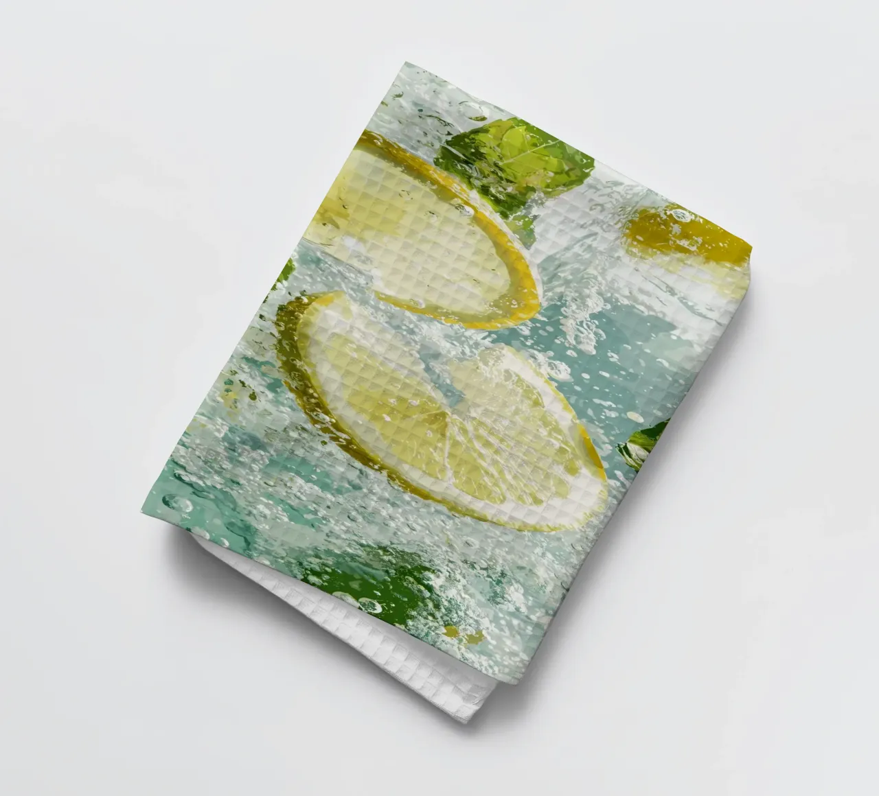 Des citrons rafraîchissants dans une eau pétillante torchon de pixelbull - medieval art and more