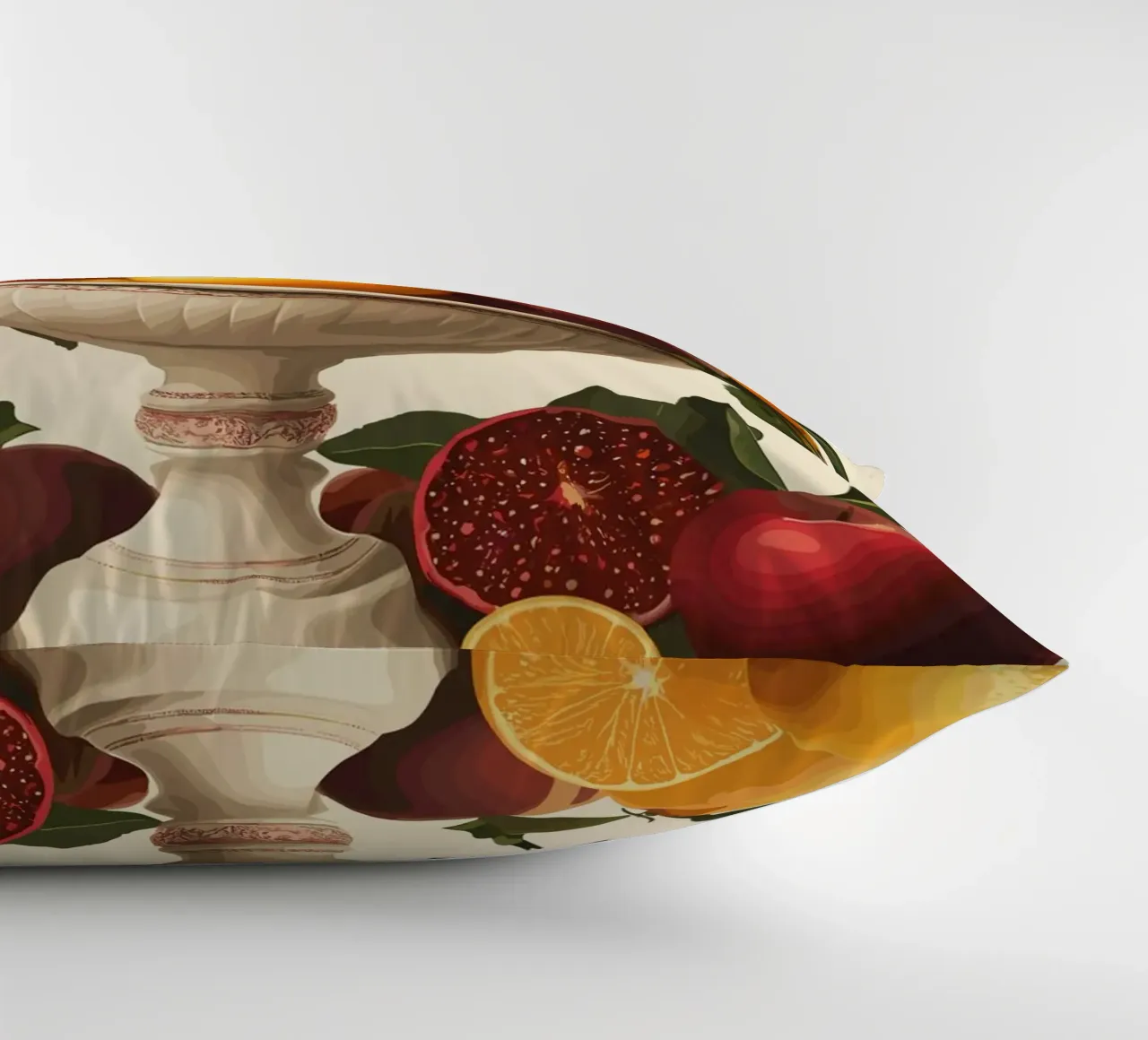Natura morta con frutta in una ciotola classica cuscino da pixelbull - medieval art and more