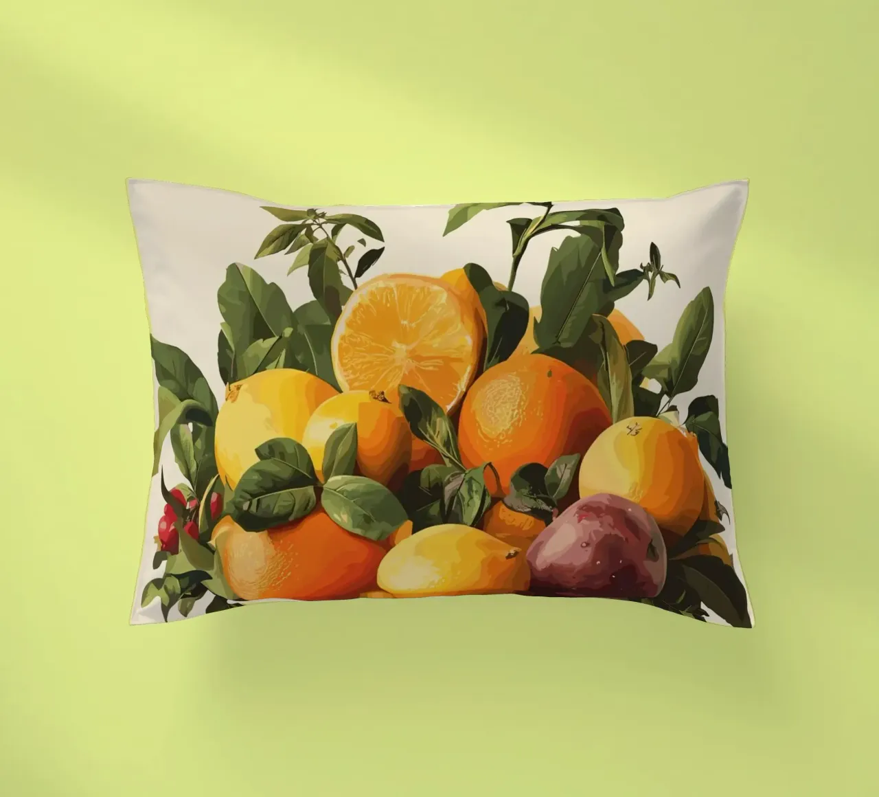 Natura morta con frutta in una ciotola classica cuscino da pixelbull - medieval art and more