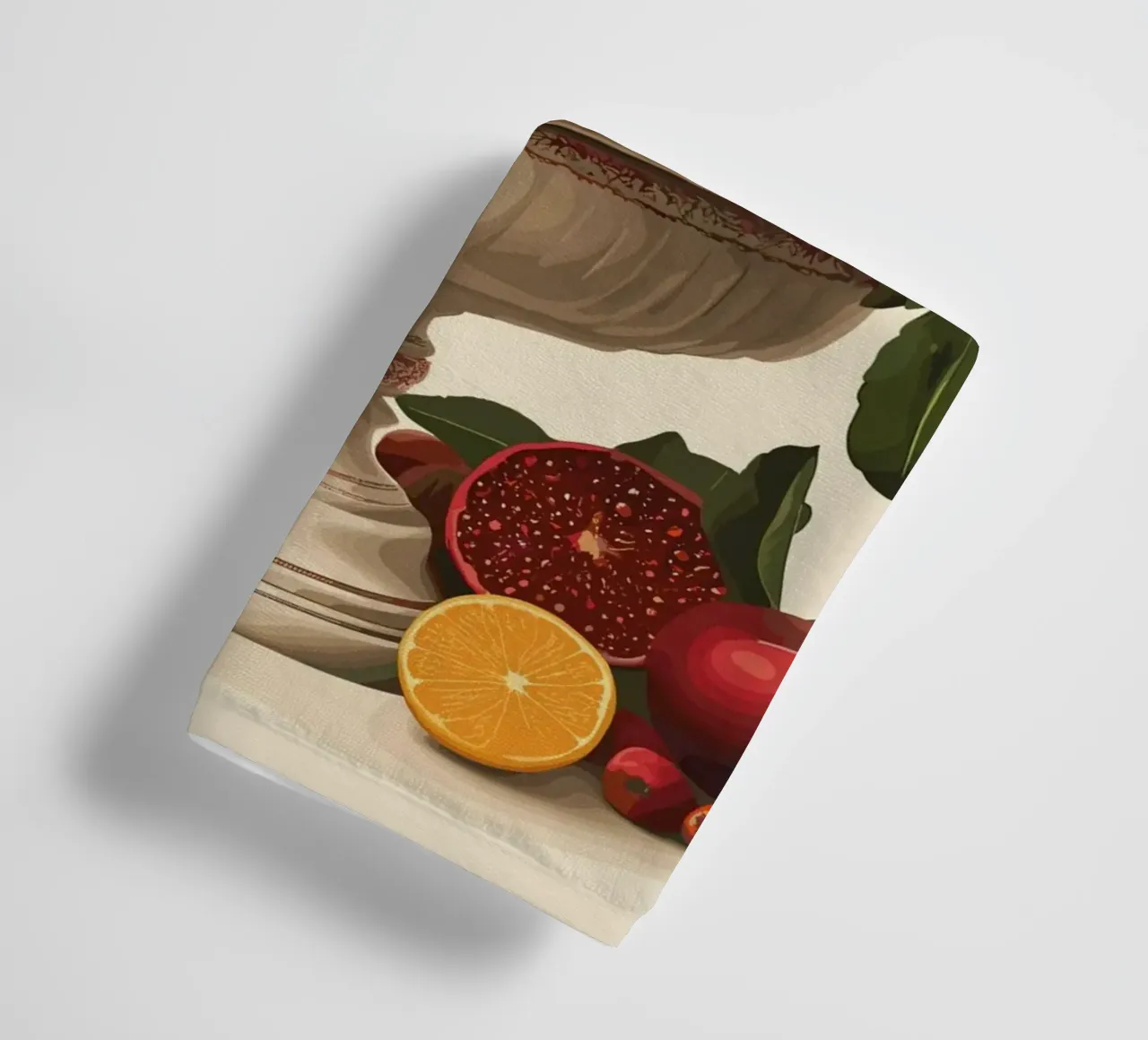 Natura morta con frutta in una ciotola classica asciugamano da bagno da pixelbull - medieval art and more