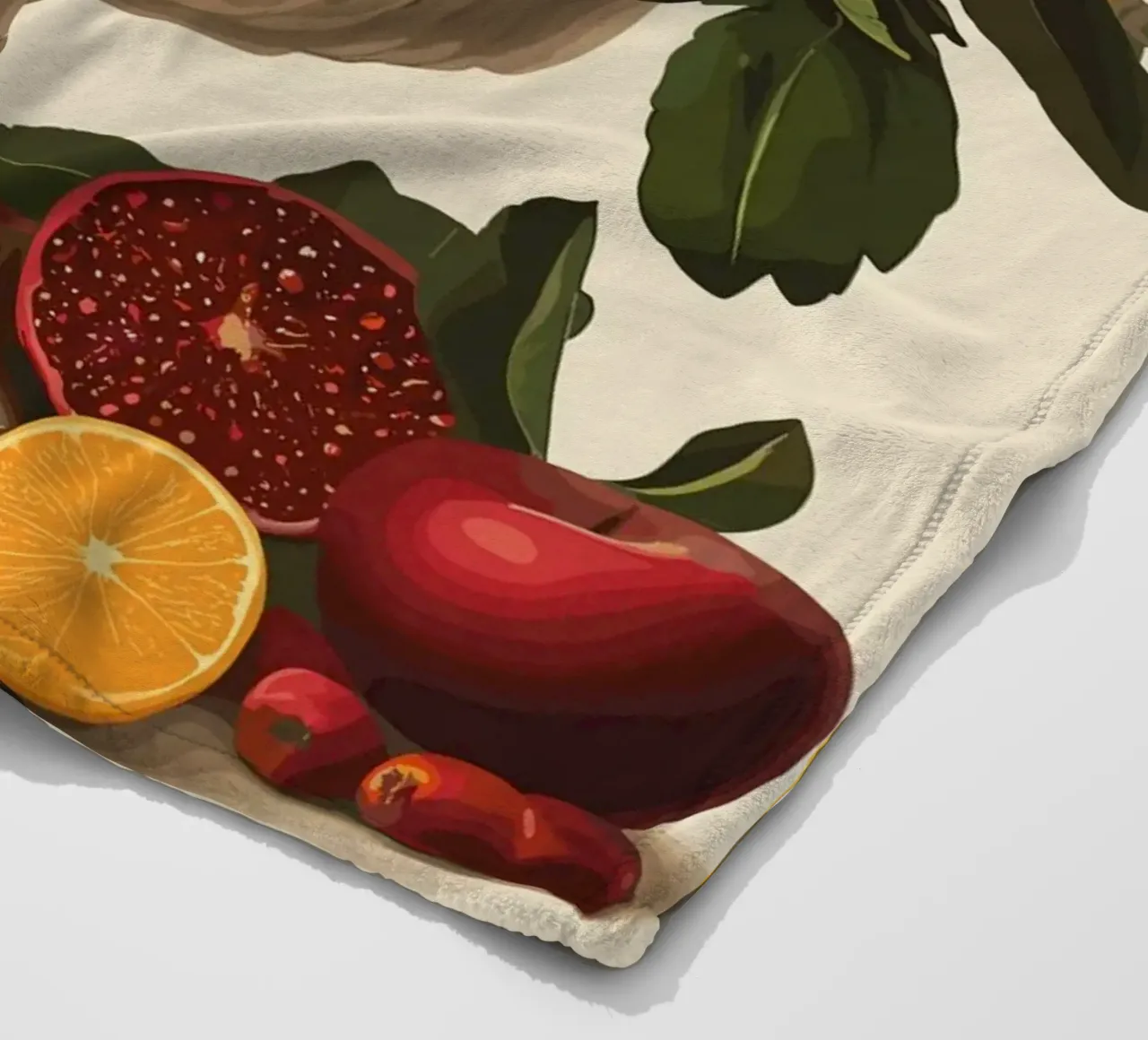 Natura morta con frutta in una ciotola classica coperta in pile da pixelbull - medieval art and more