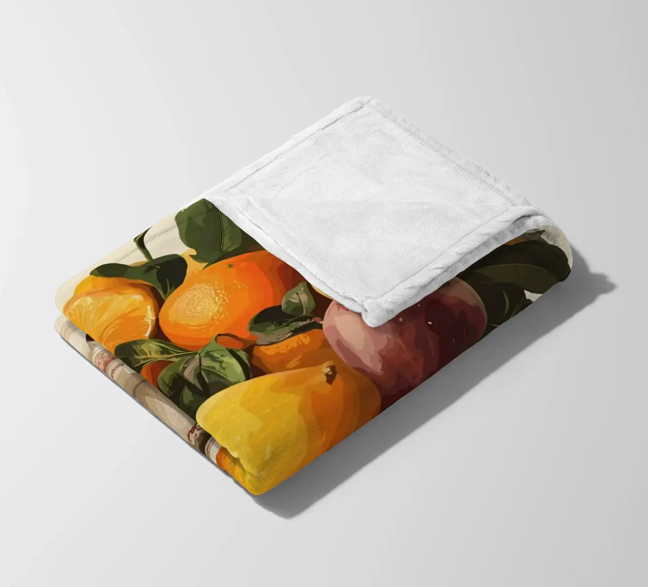 Natura morta con frutta in una ciotola classica coperta in pile da pixelbull - medieval art and more