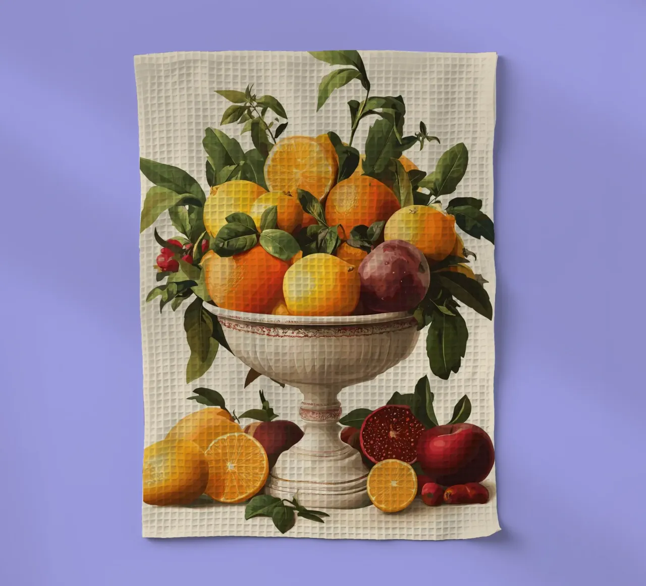 Natura morta con frutta in una ciotola classica canovaccio da cucina da pixelbull - medieval art and more