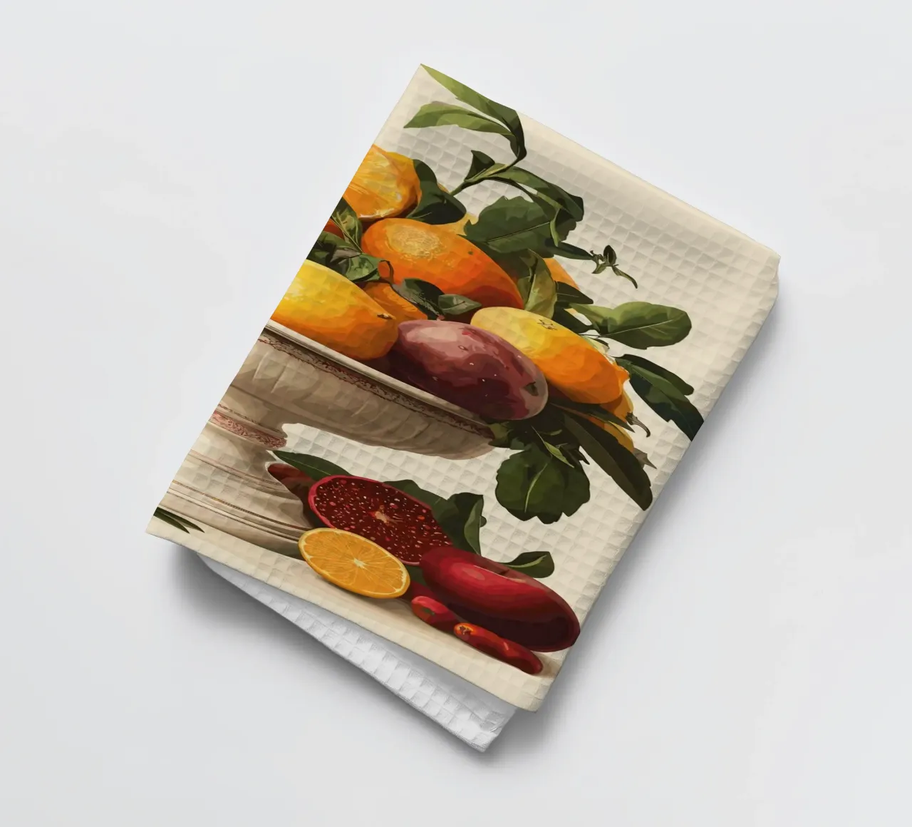Natura morta con frutta in una ciotola classica canovaccio da cucina da pixelbull - medieval art and more