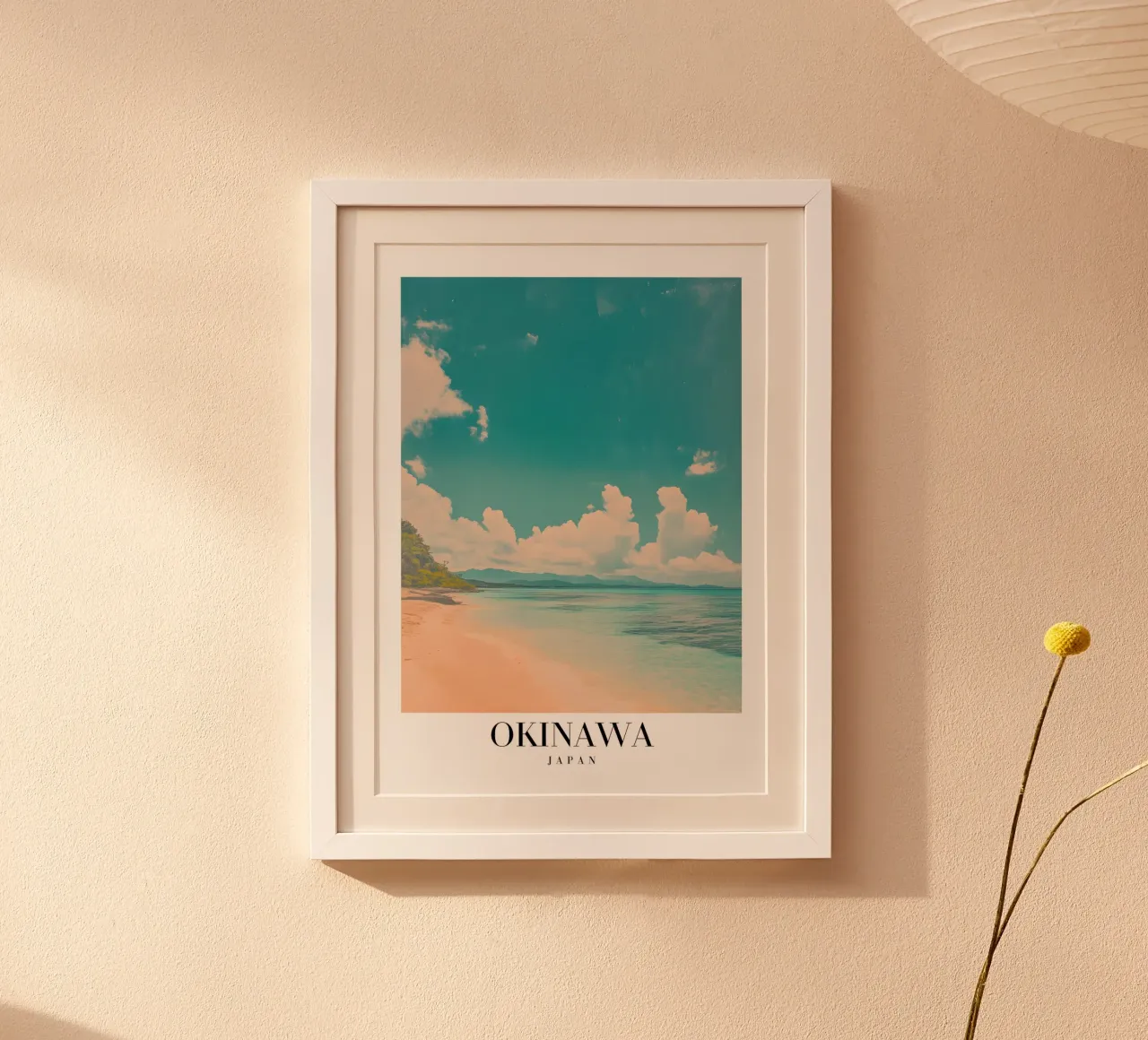 Stampa d'arte sulla spiaggia di Okinawa - Paradiso tropicale giapponese poster da homdeco