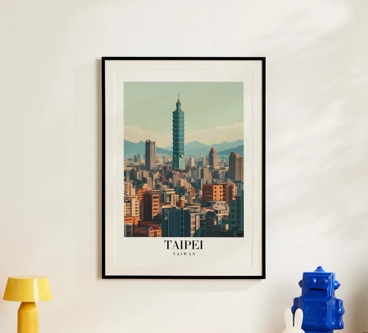 Taipei 101 Skyline Art Print - Taiwan Stadsgezicht poster van homdeco
