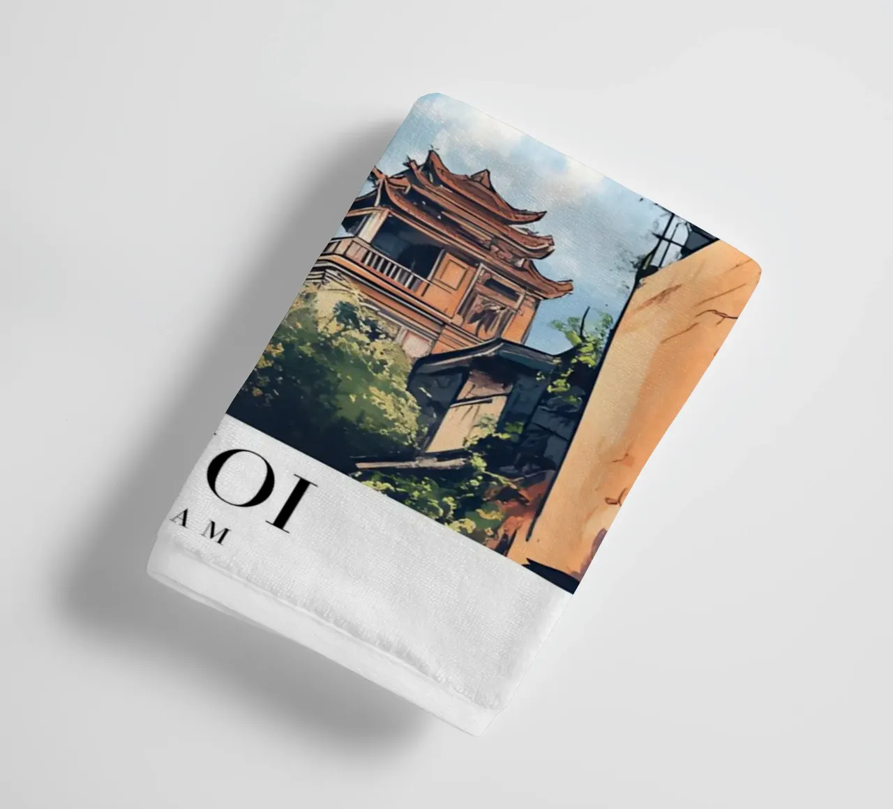 Hanoi Old Quarter Art Print - Vietnamese Charm towel by homdeco