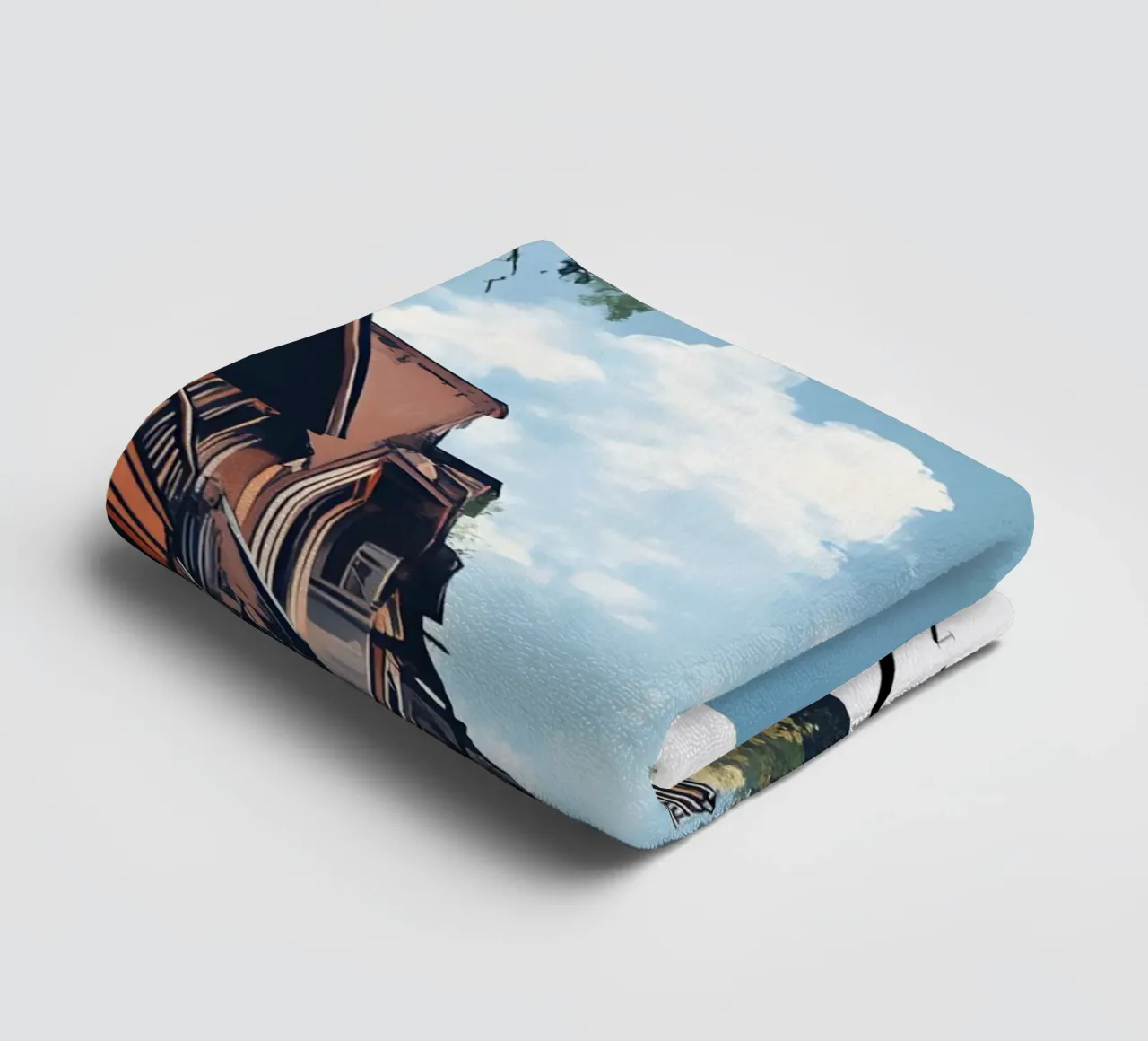 Hanoi Old Quarter Art Print - Vietnamese Charm towel by homdeco