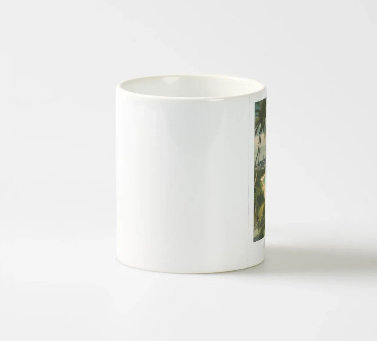 Stampa d'arte sullo skyline di Auckland - Spiaggia e Sky Tower tazza in ceramica da homdeco