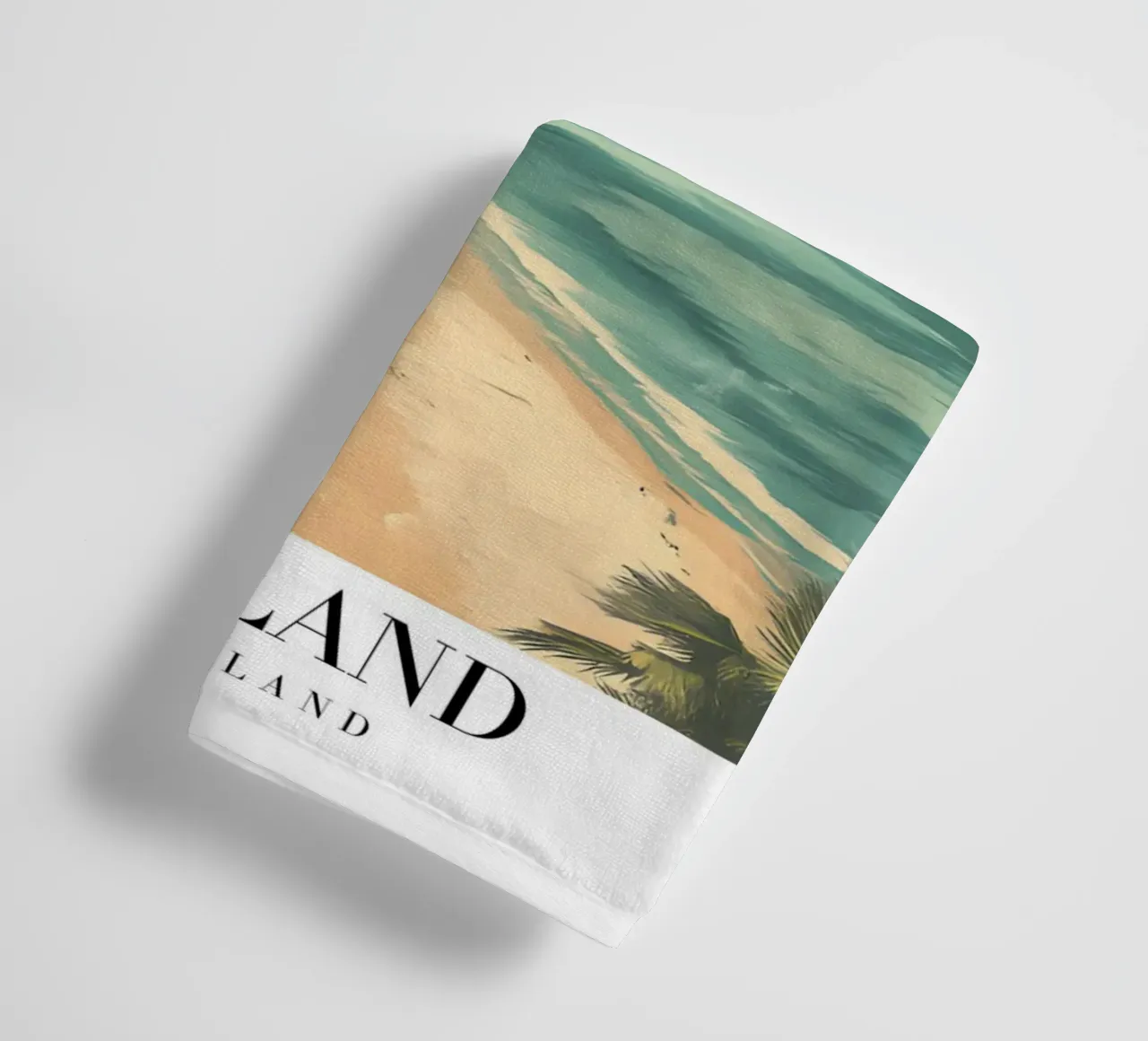 Stampa d'arte sullo skyline di Auckland - Spiaggia e Sky Tower asciugamano da bagno da homdeco
