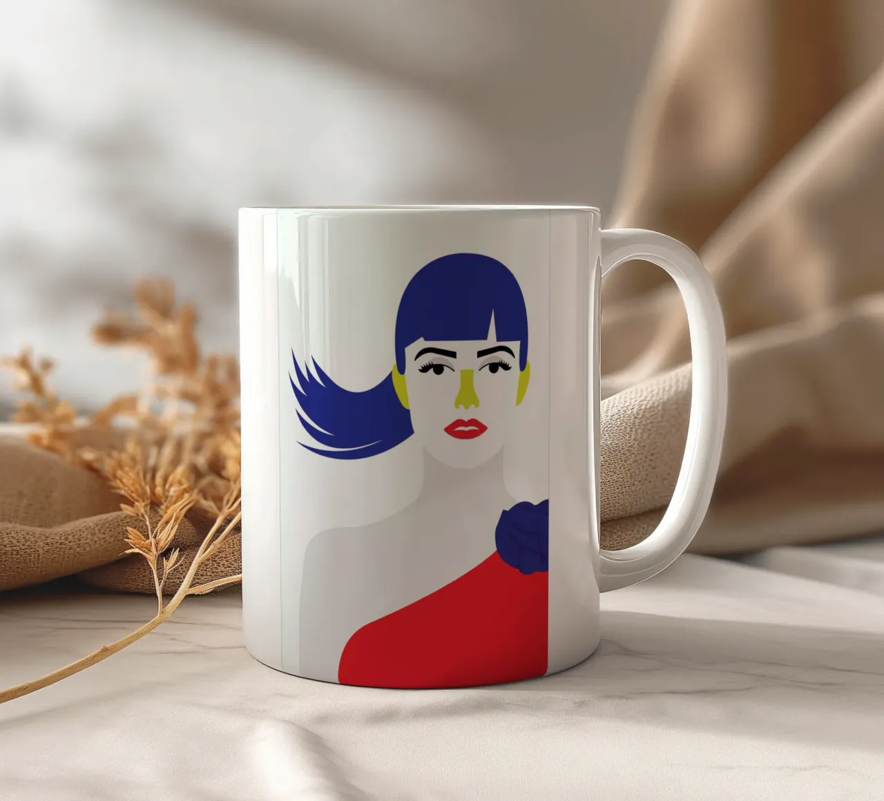 Penelope Red tazza in ceramica da Dignity