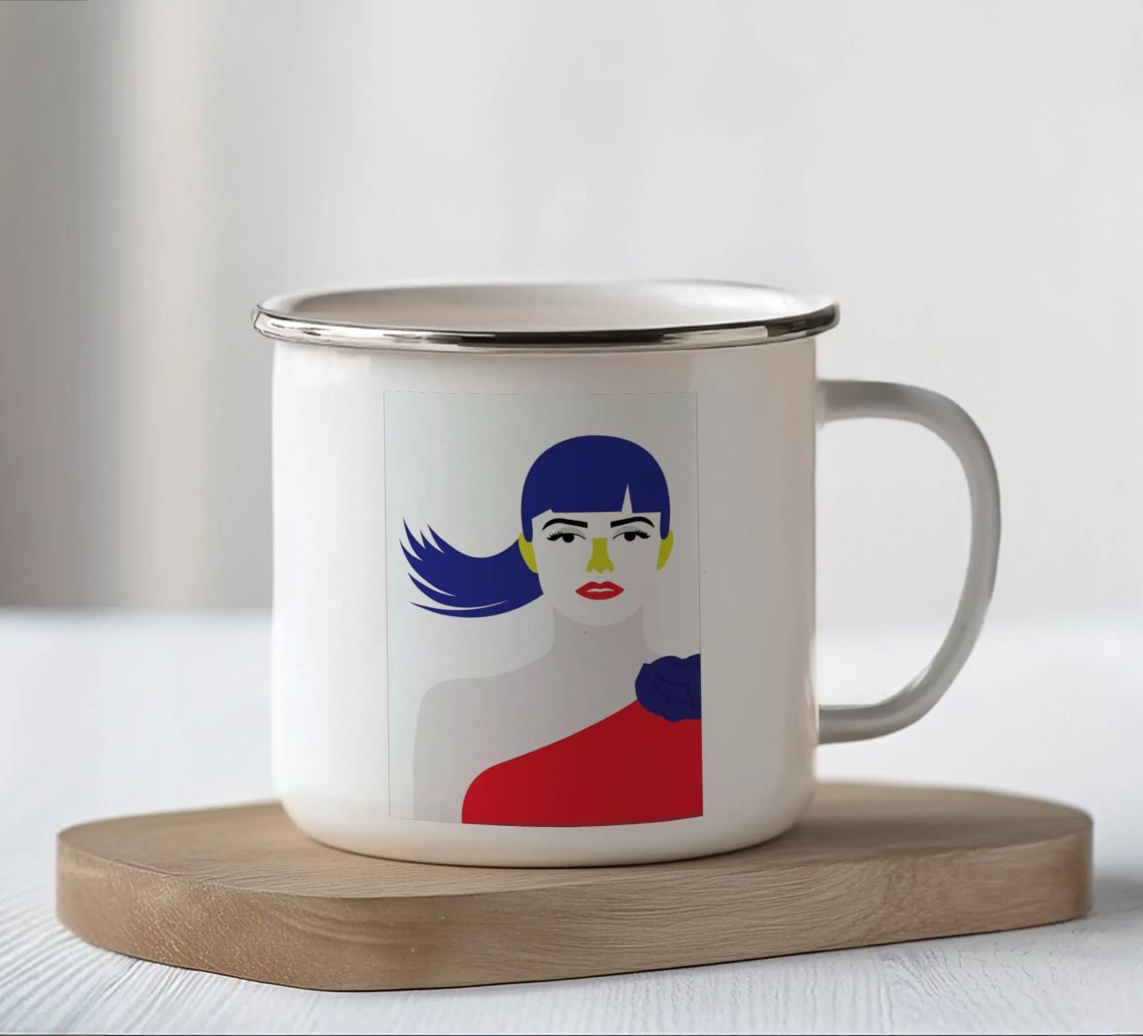 Penelope Red tazza in smalto da Dignity