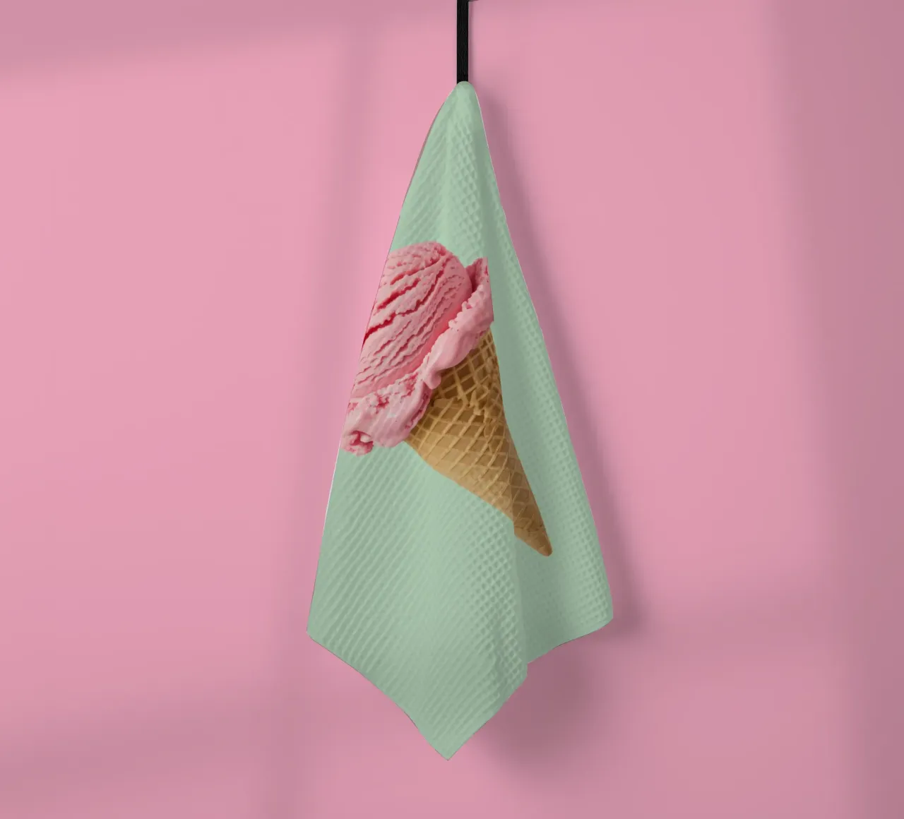 Gelato alla fragola su menta - Pop Art canovaccio da cucina da RB-Digital-Paintings