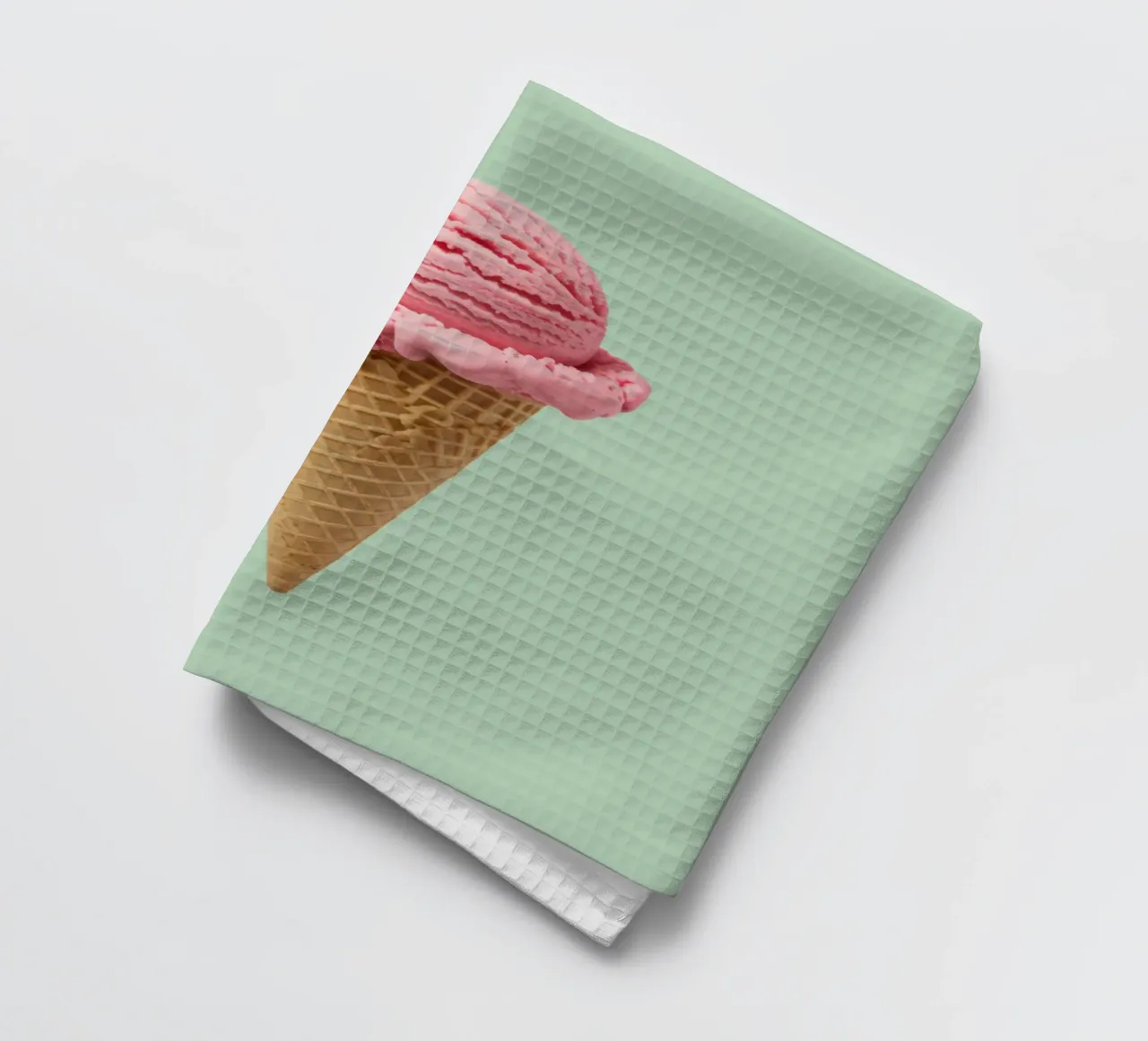 Gelato alla fragola su menta - Pop Art canovaccio da cucina da RB-Digital-Paintings