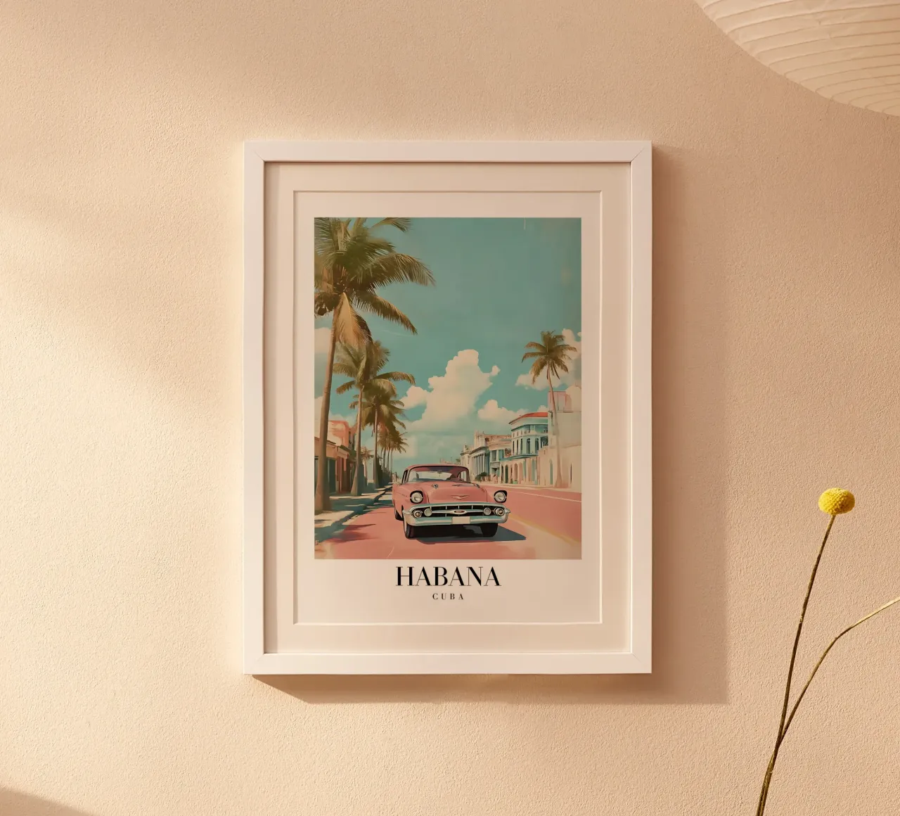 Stampa d'arte su auto d'epoca dell'Avana - Cuba Retro Scene carta hahnemühle da homdeco
