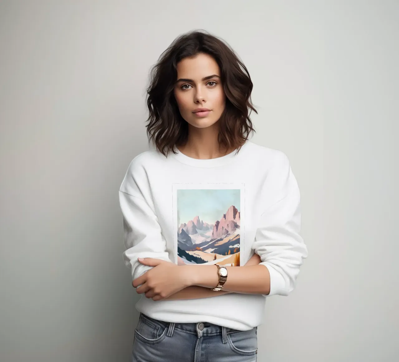Cortina Dolomites Art Print - Italian Alps Landscape sweatshirt by homdeco