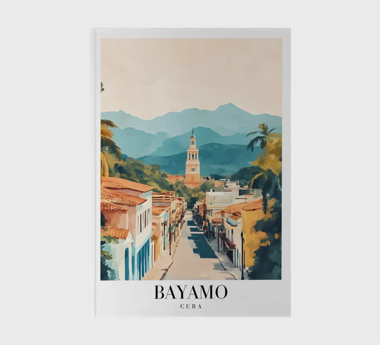 Bayamo Cuba Cityscape Art Print - Historic Charm notebook by homdeco
