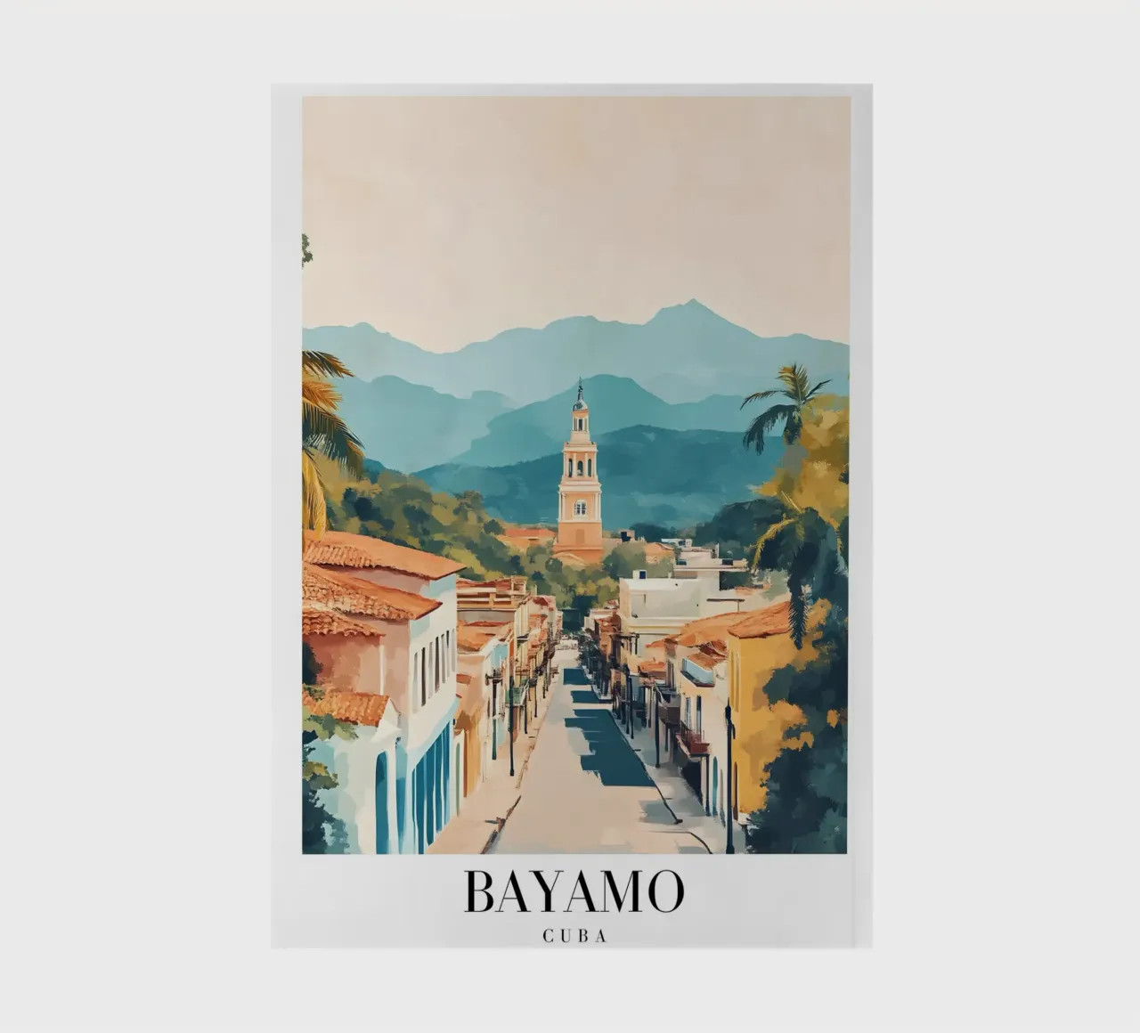 Bayamo Cuba Cityscape Art Print - Historic Charm notebook by homdeco
