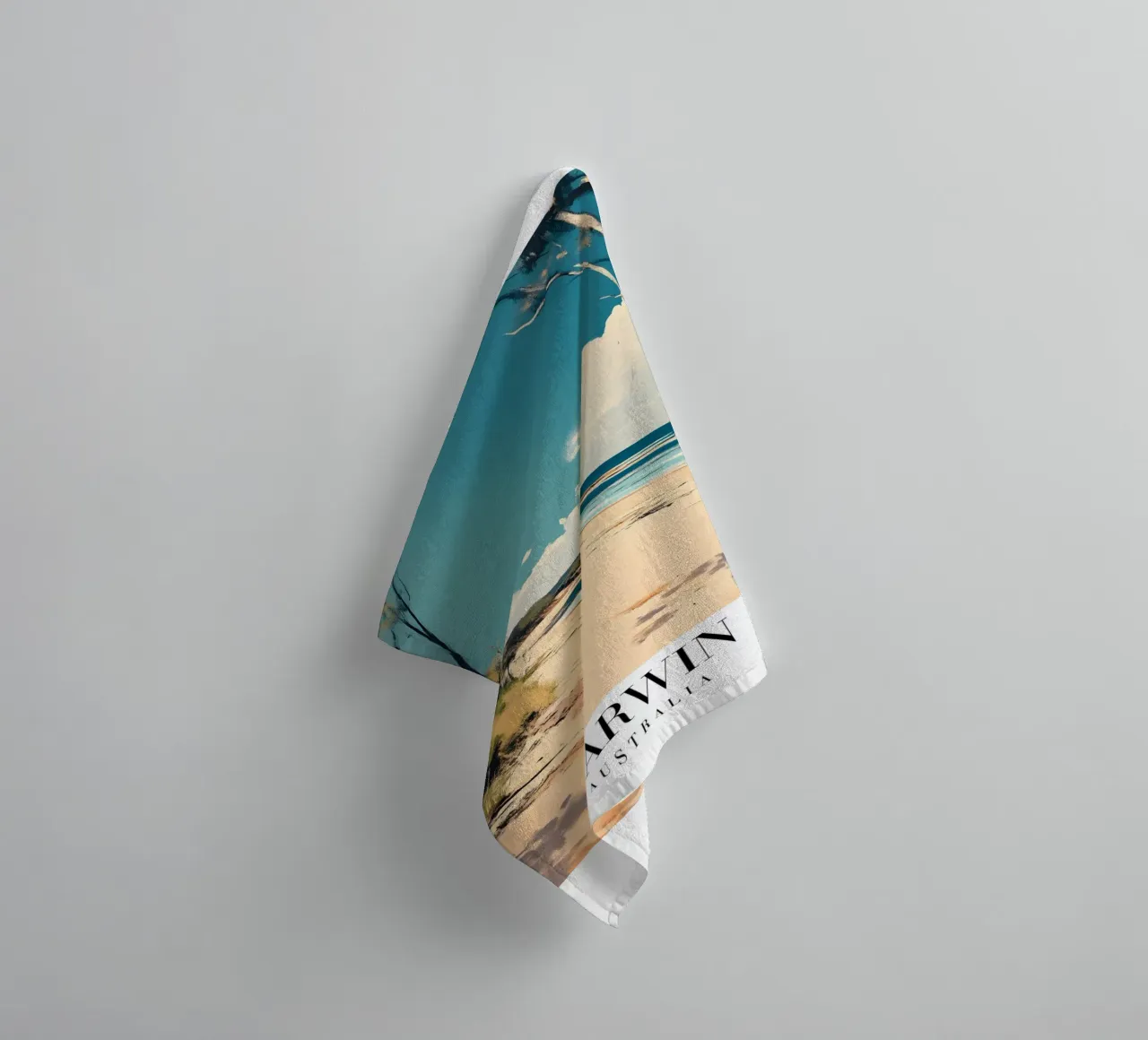 Darwin Beach Art Print - Northern Territory Coast towel by homdeco