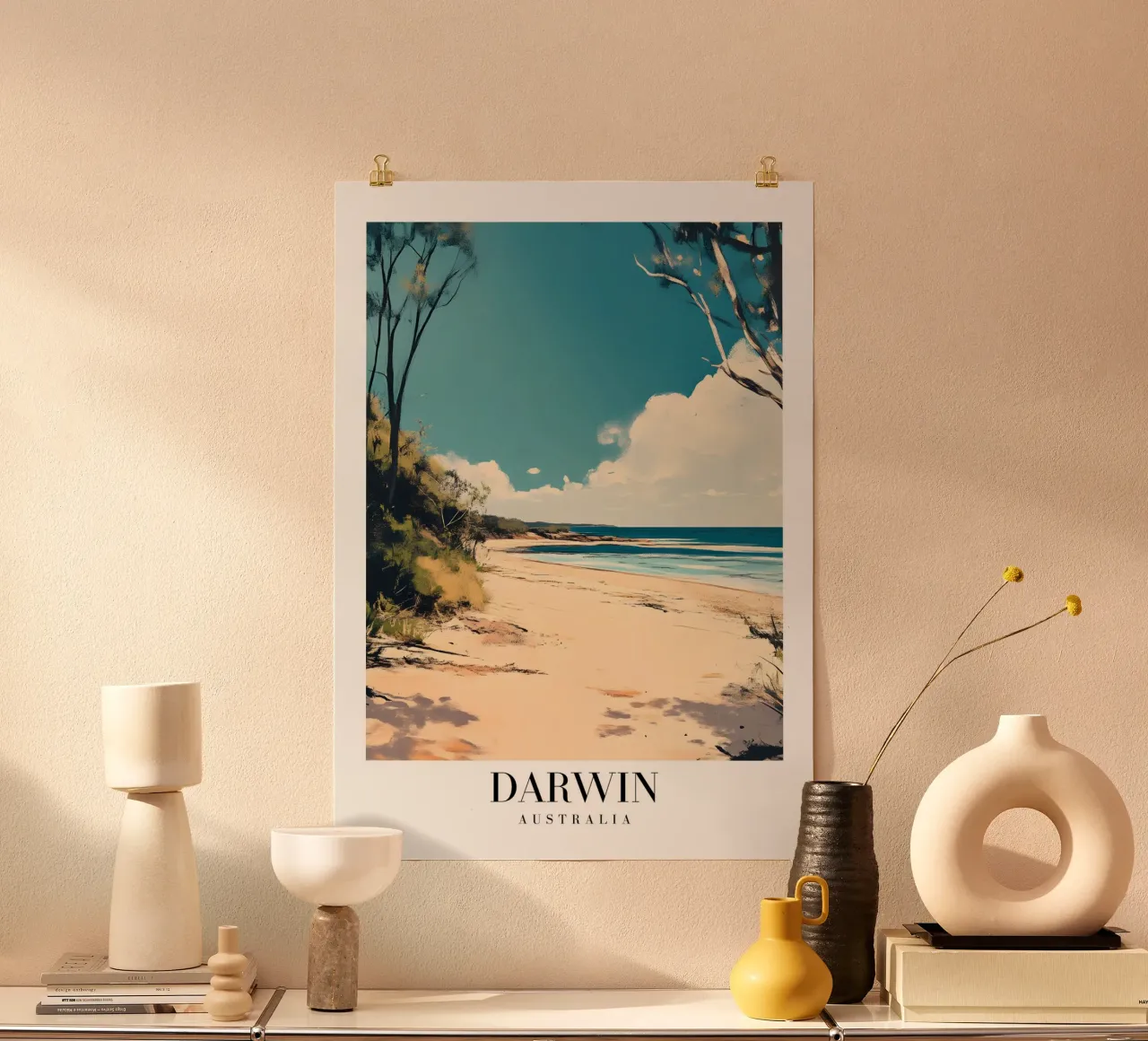 Stampa d'arte sulla spiaggia di Darwin - Costa del Territorio del Nord poster da homdeco