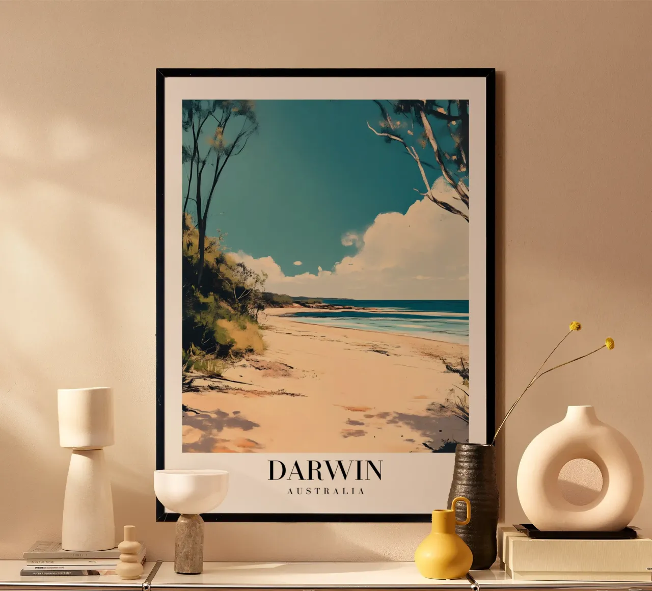 Stampa d'arte sulla spiaggia di Darwin - Costa del Territorio del Nord poster da homdeco