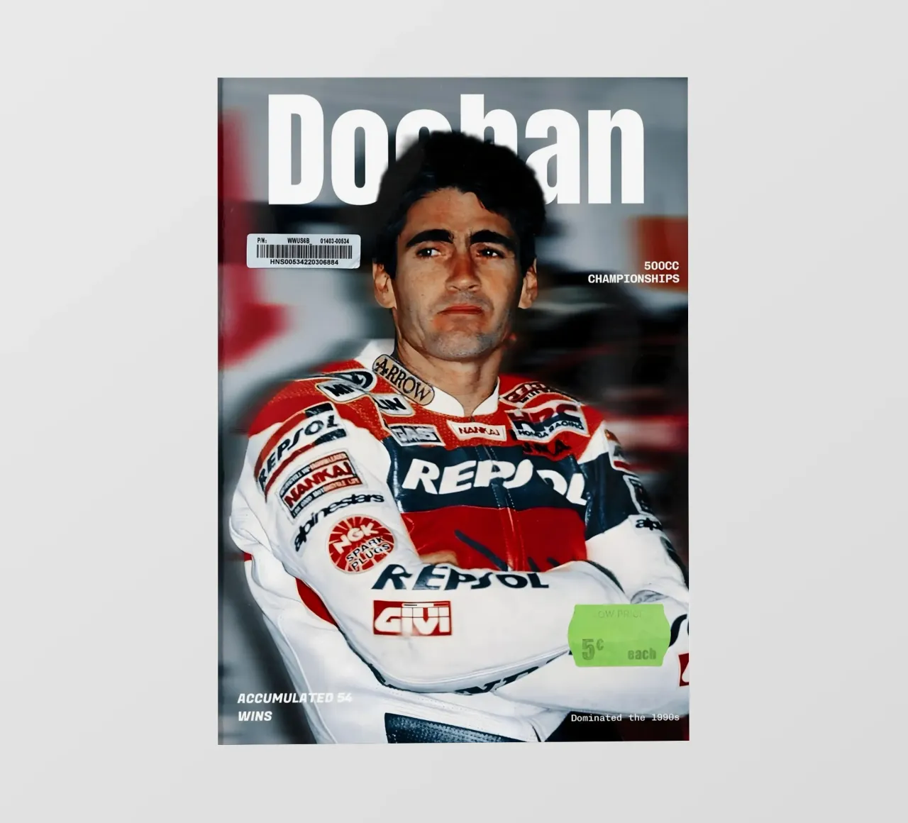 Mick Doohan pellicola backlit da Low poly art