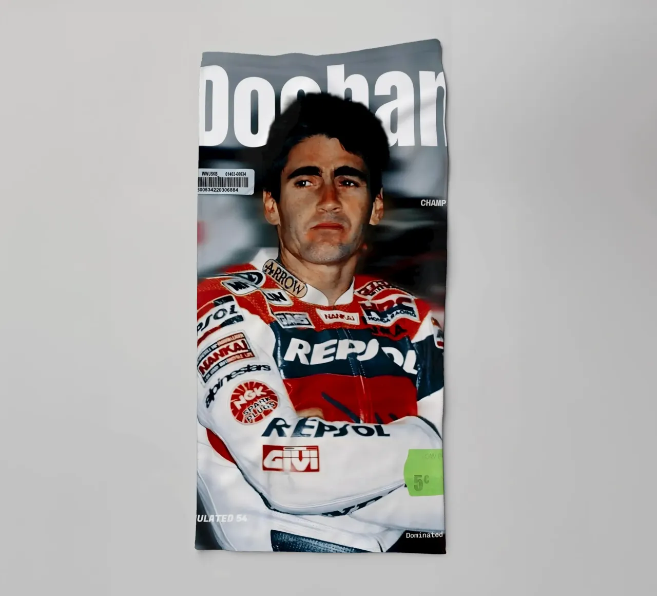 Mick Doohan towel by Low poly art