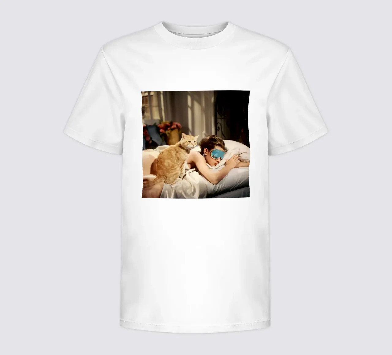 Audrey With A Cat kids t-shirt by Martin studio
