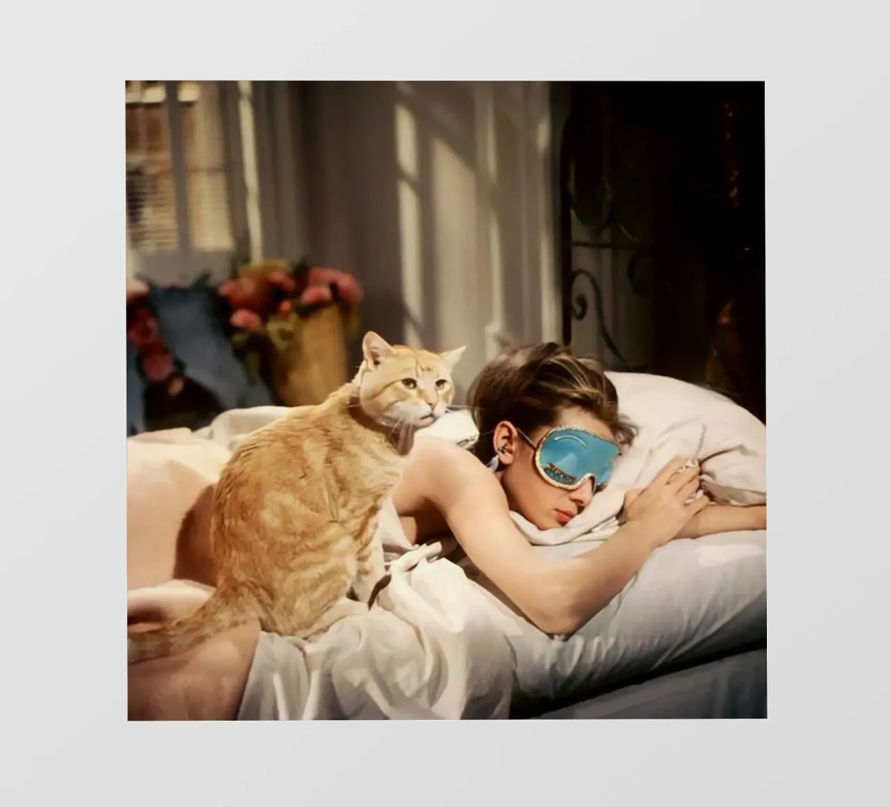 Audrey With A Cat photo wallpaper by Martin studio