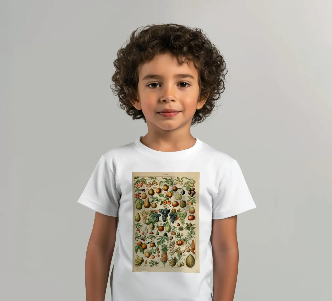 mele pere uva limoni frutta t-shirt bambini da Graham Robertson