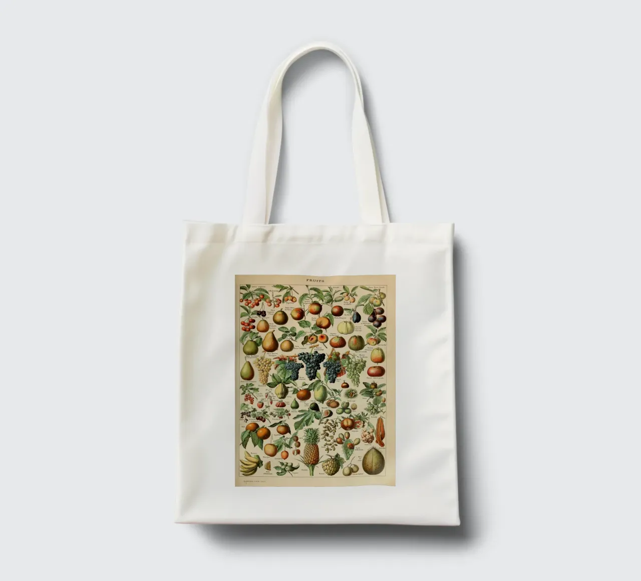 apples pears grapes lemons fruit tote bag by Graham Robertson