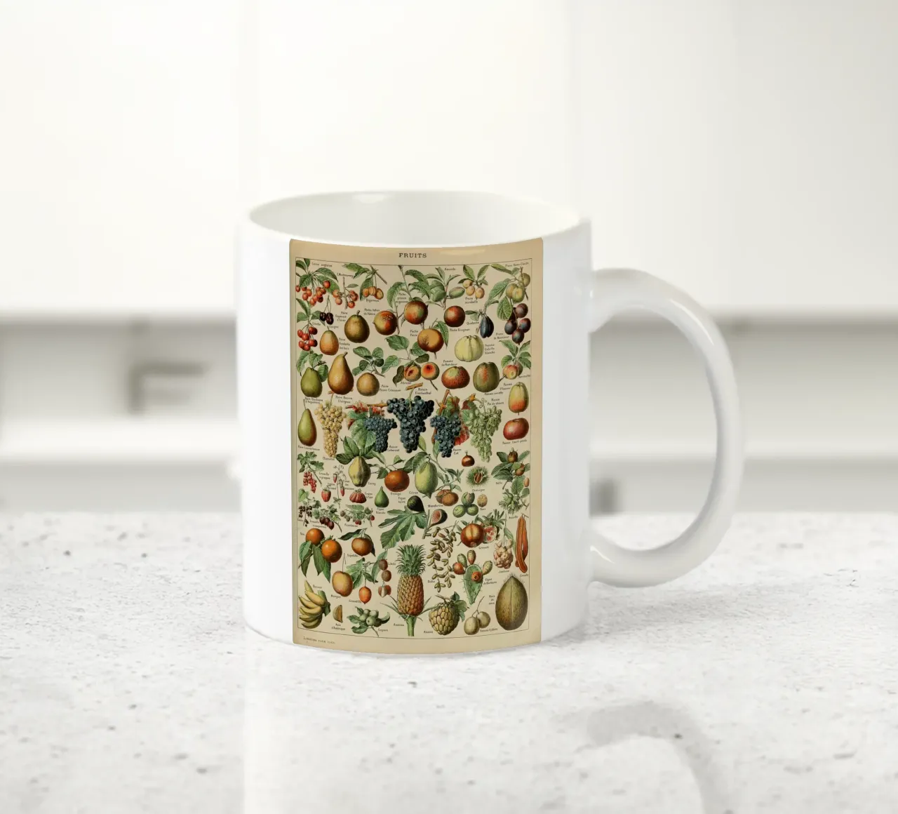mele pere uva limoni frutta tazza in ceramica da Graham Robertson