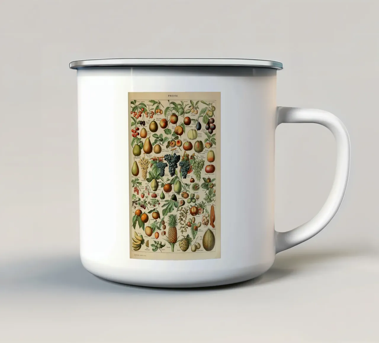mele pere uva limoni frutta tazza in smalto da Graham Robertson