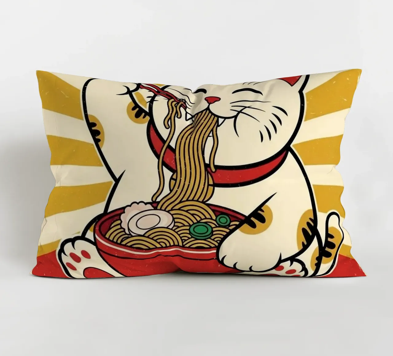 UMAI RAMEN CAT POSTER GIAPPONESE cuscino da Sentinal
