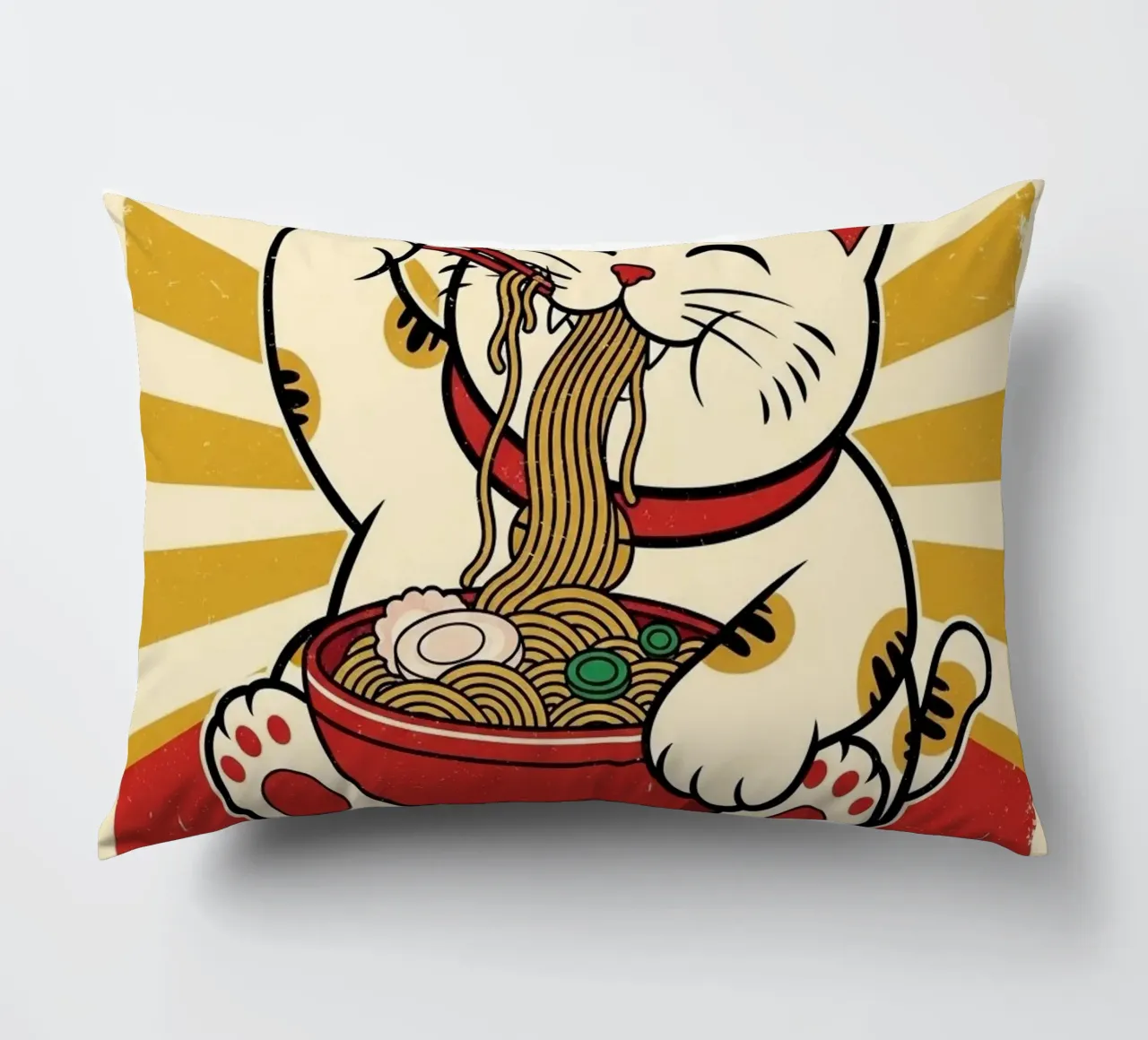 UMAI RAMEN CAT POSTER GIAPPONESE cuscino da Sentinal