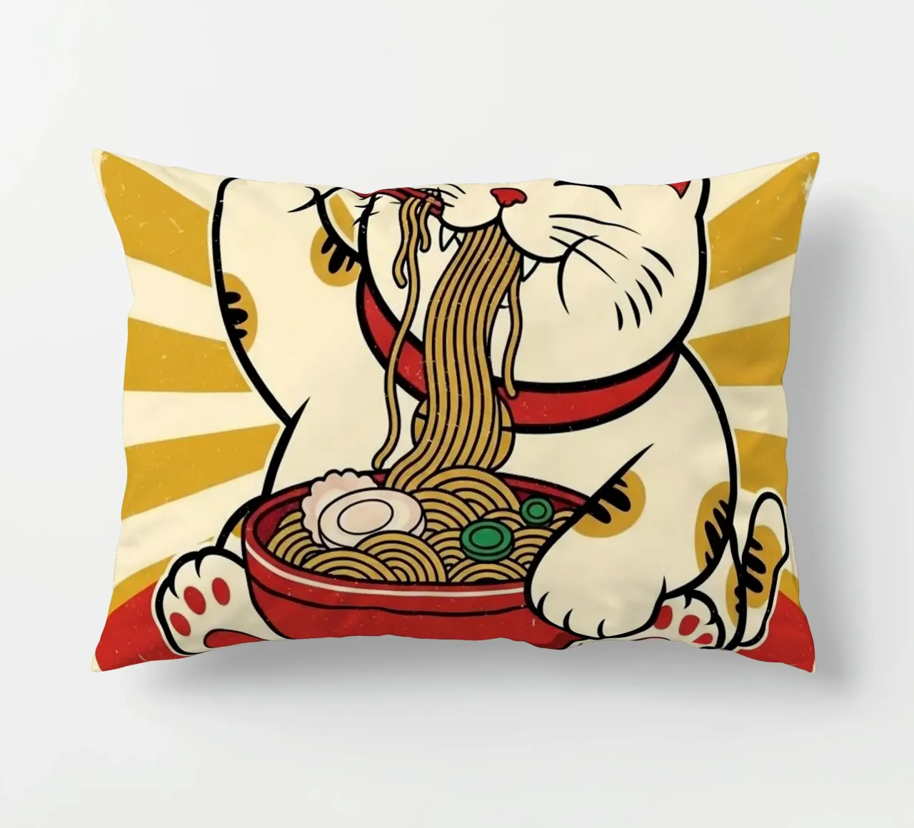 UMAI RAMEN CAT POSTER GIAPPONESE cuscino da Sentinal