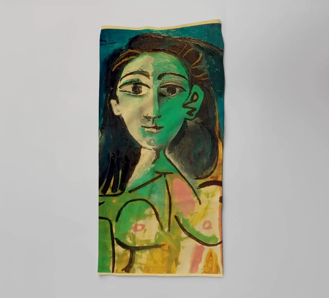 female portrait figure face towel by Amber Hughes