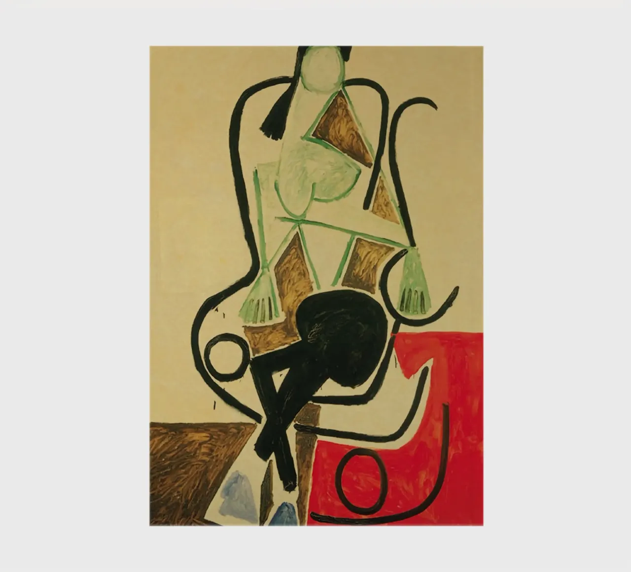 seated figure chair abstract form notebook by Amber Hughes