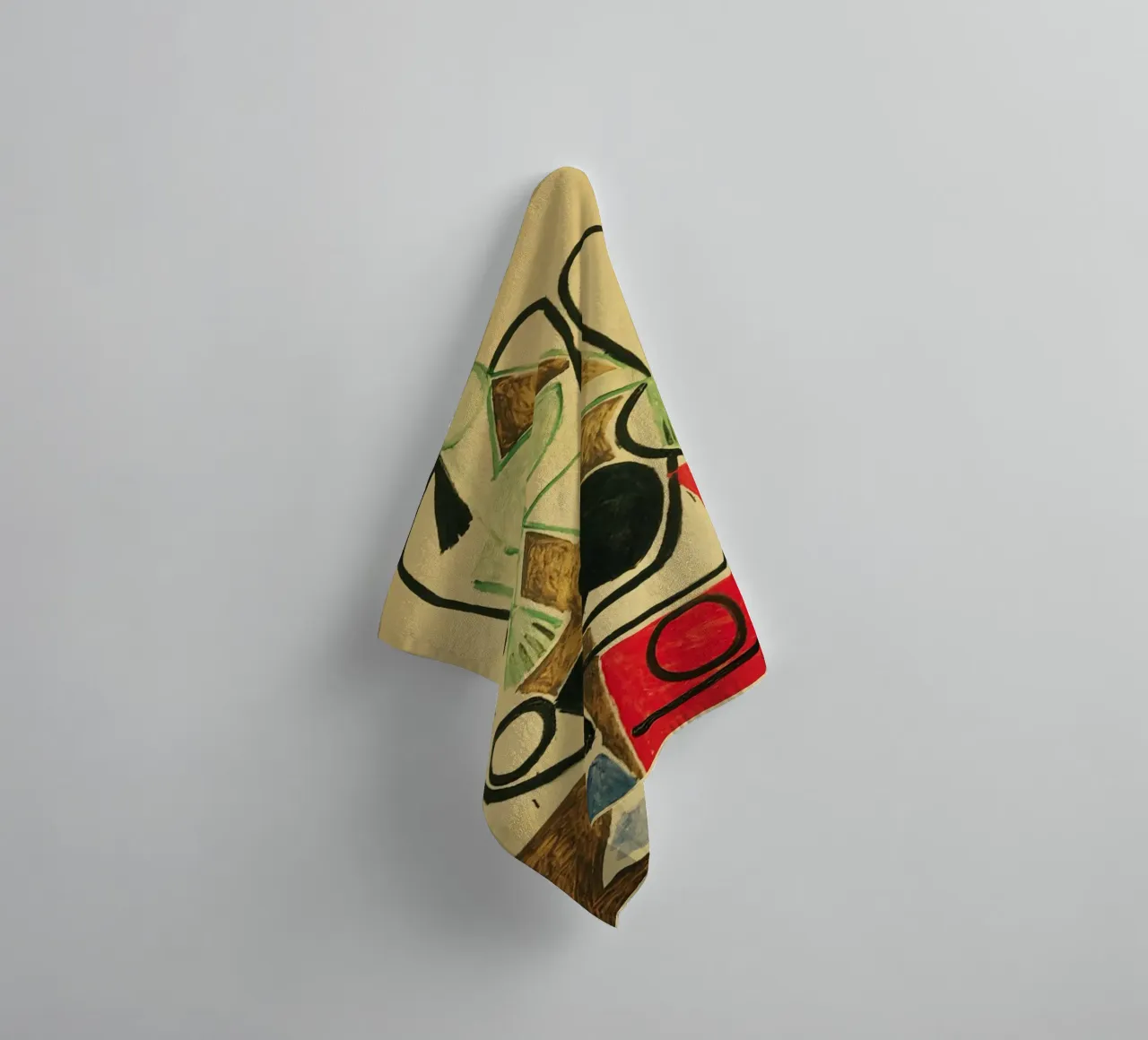 seated figure chair abstract form towel by Amber Hughes