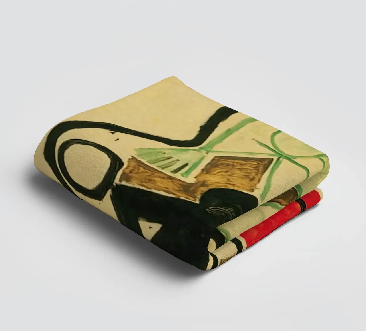 seated figure chair abstract form towel by Amber Hughes