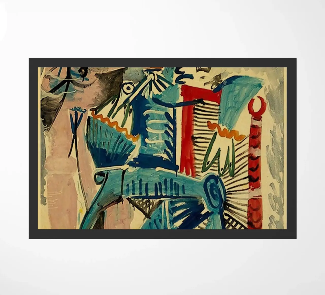 accordion sitting chair musician instrument doormat by Amber Hughes