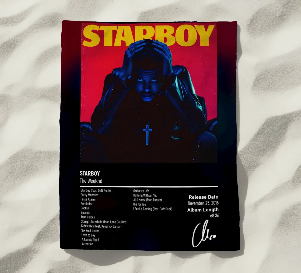 Starboy (2016) by The Weeknd telo mare da DGUnder