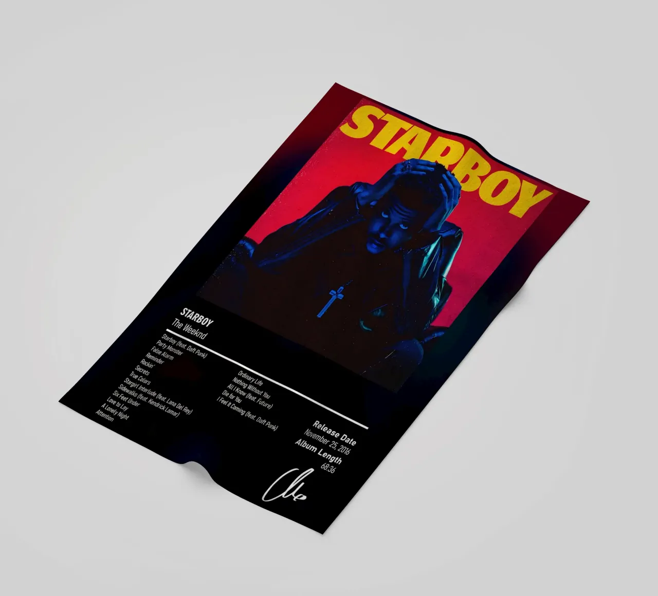 Starboy (2016) by The Weeknd telo mare da DGUnder