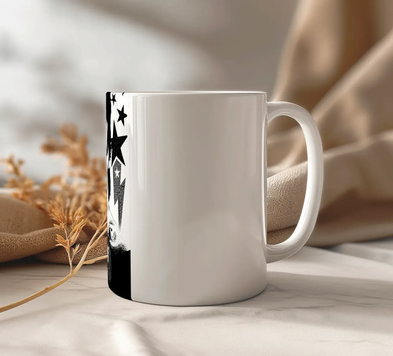 Passiamo la notte insieme bianco nero tazza in ceramica da music soul
