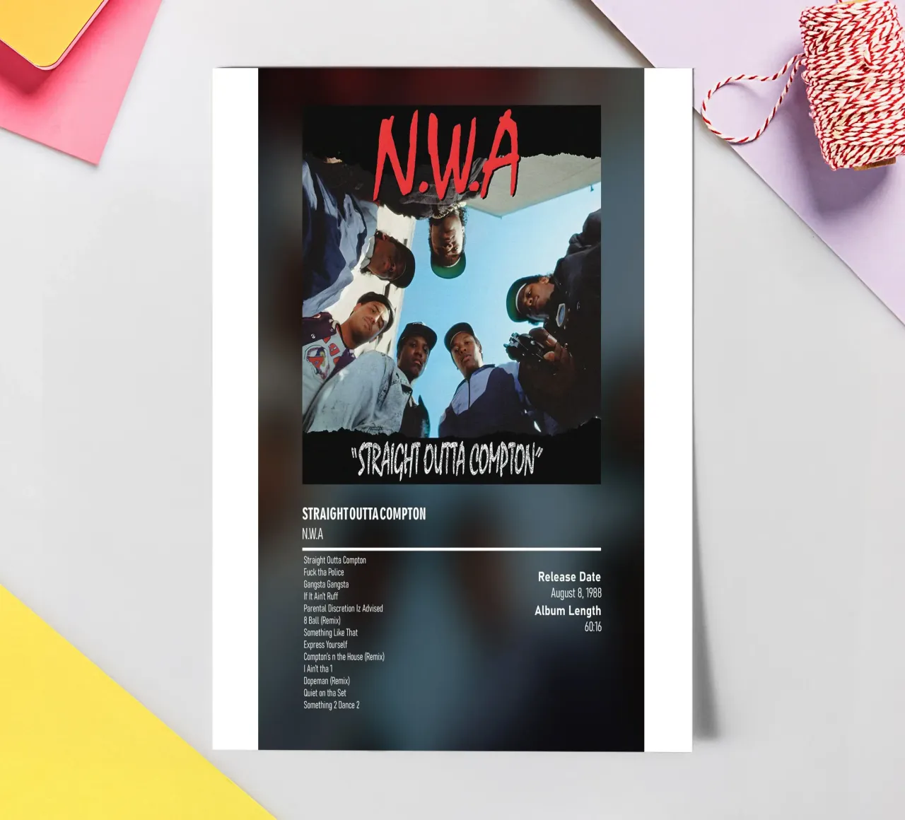 Straight Outta Compton by NWA sticker sheet by DGUnder